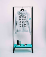 Charger l'image dans la galerie, Hoodie gris tags équipe Background