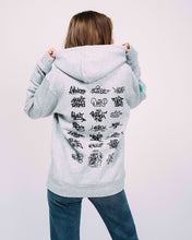 Charger l'image dans la galerie, Hoodie gris tags équipe Background