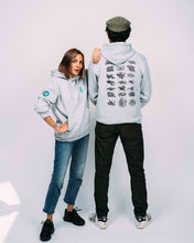 Charger l'image dans la galerie, Hoodie gris tags équipe Background